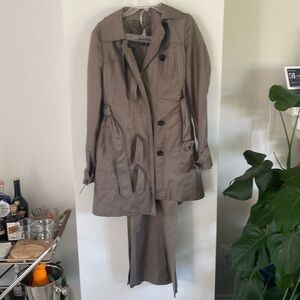 7 FOR ALL MANKIND flare pants suit trench coat jacket blazer rare SMALL 30